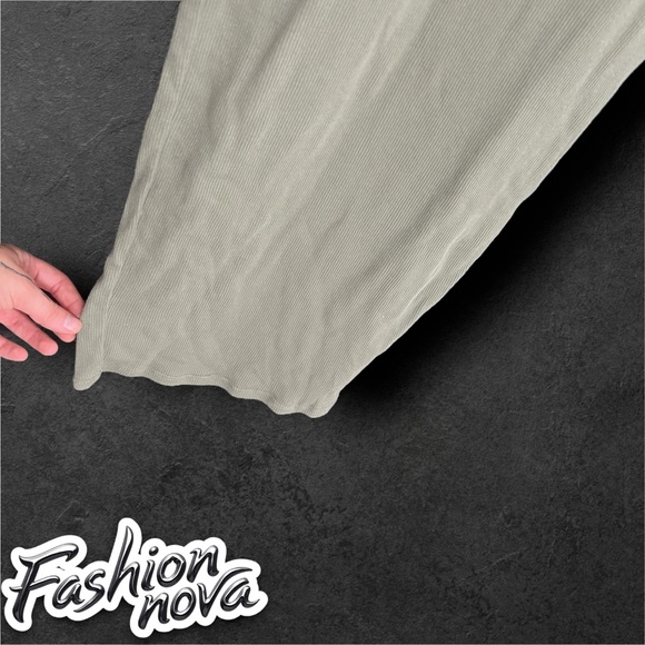 NWOT Fashion Nova Ribbed Tank Midi Dress - Olive Green - Picture 3 of 6